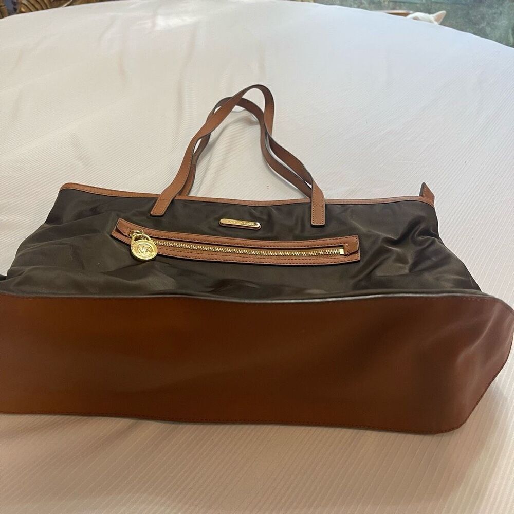 Michael Kors Brown Nylon Kempton Tote Purse - Picture 6 of 10